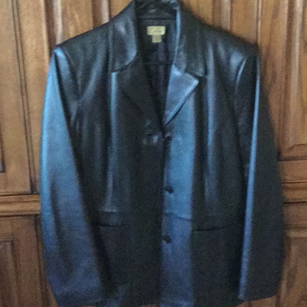 Caslon soft leather blazer